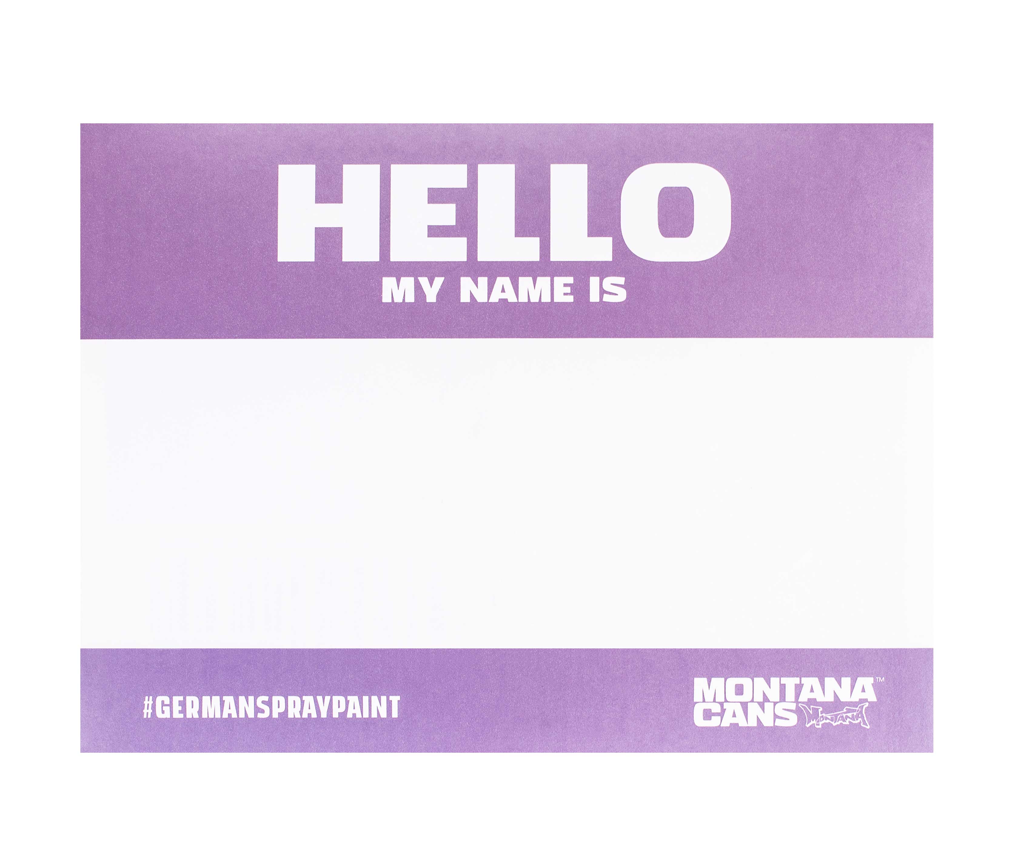 Montana HELLO MY NAME IS... - Metallic Sticker Pack