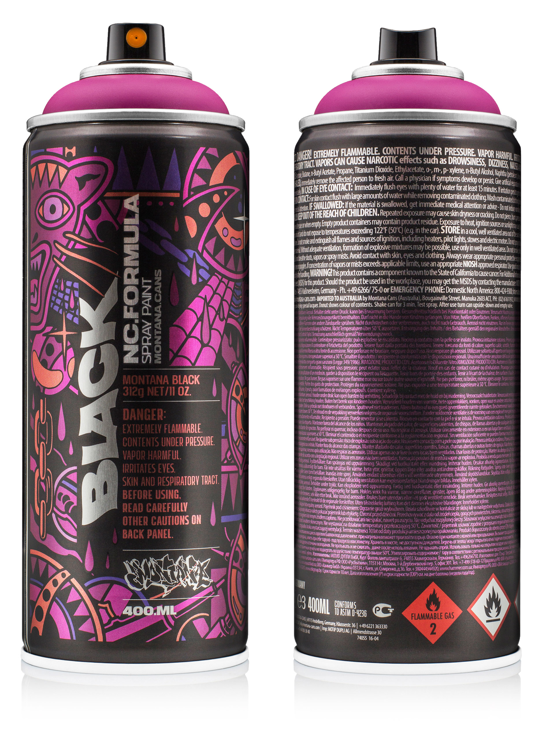 Rage Montana Cans Limited Edition Spray Paint Can Black Spraypaint