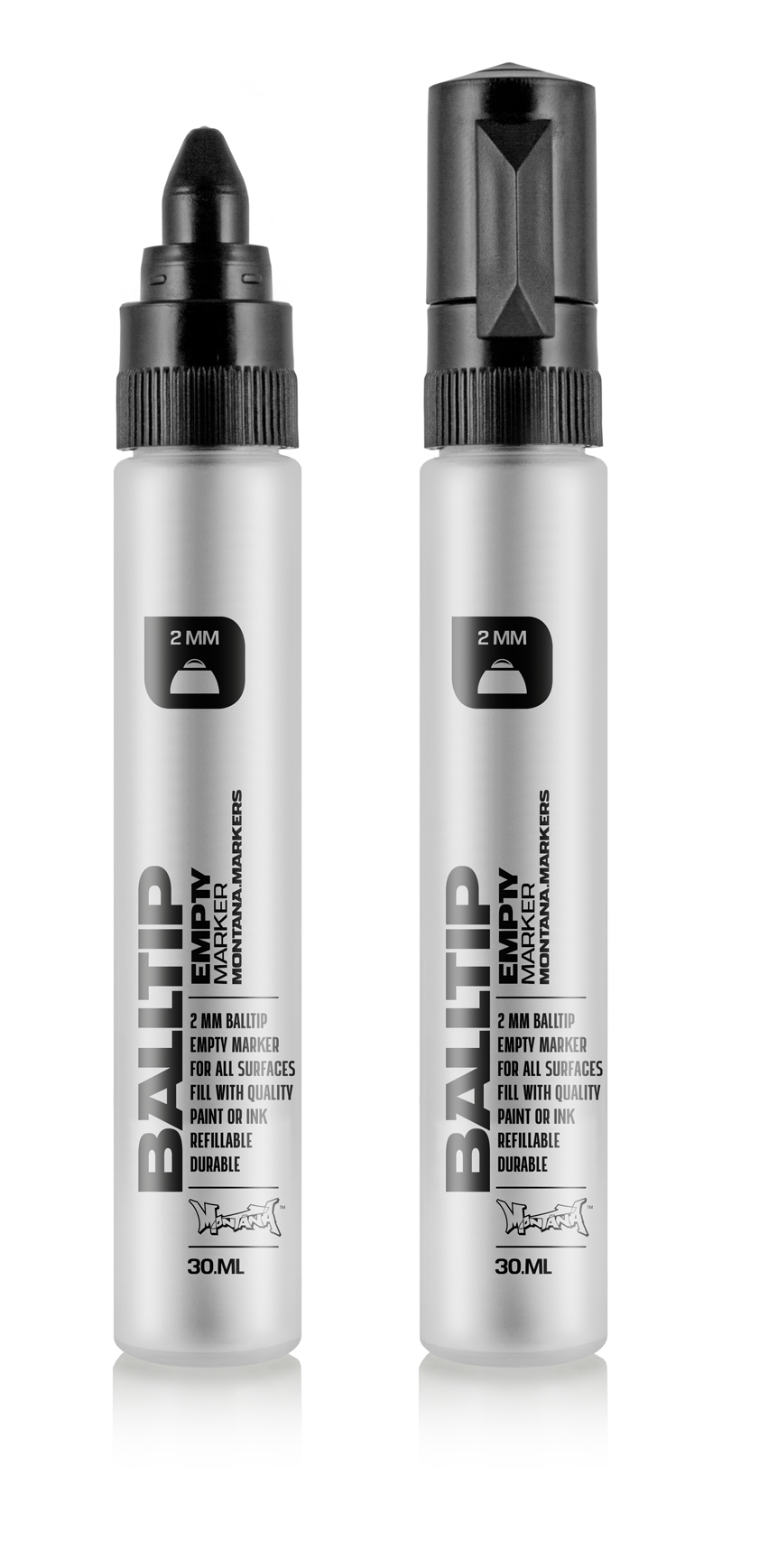 Montana BLACK Markers - Empty - 3mm Chisel