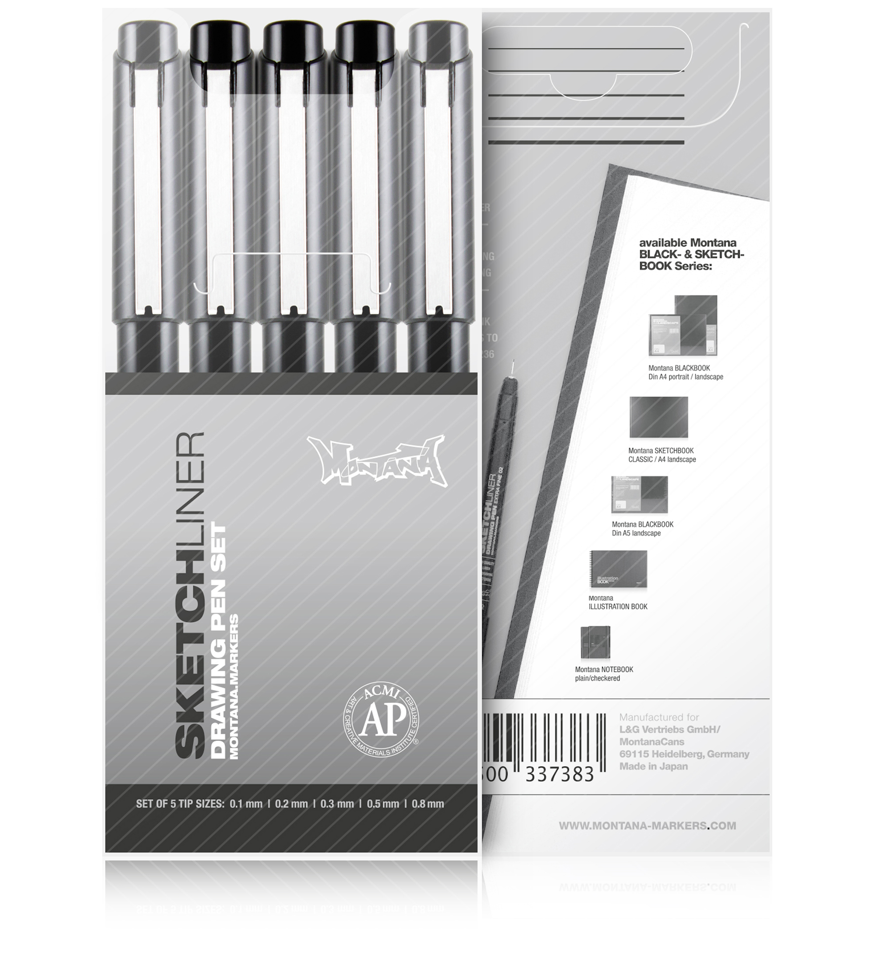 MO-SKETCHLINER_SET-02 Montana SketchLiner 5er Set