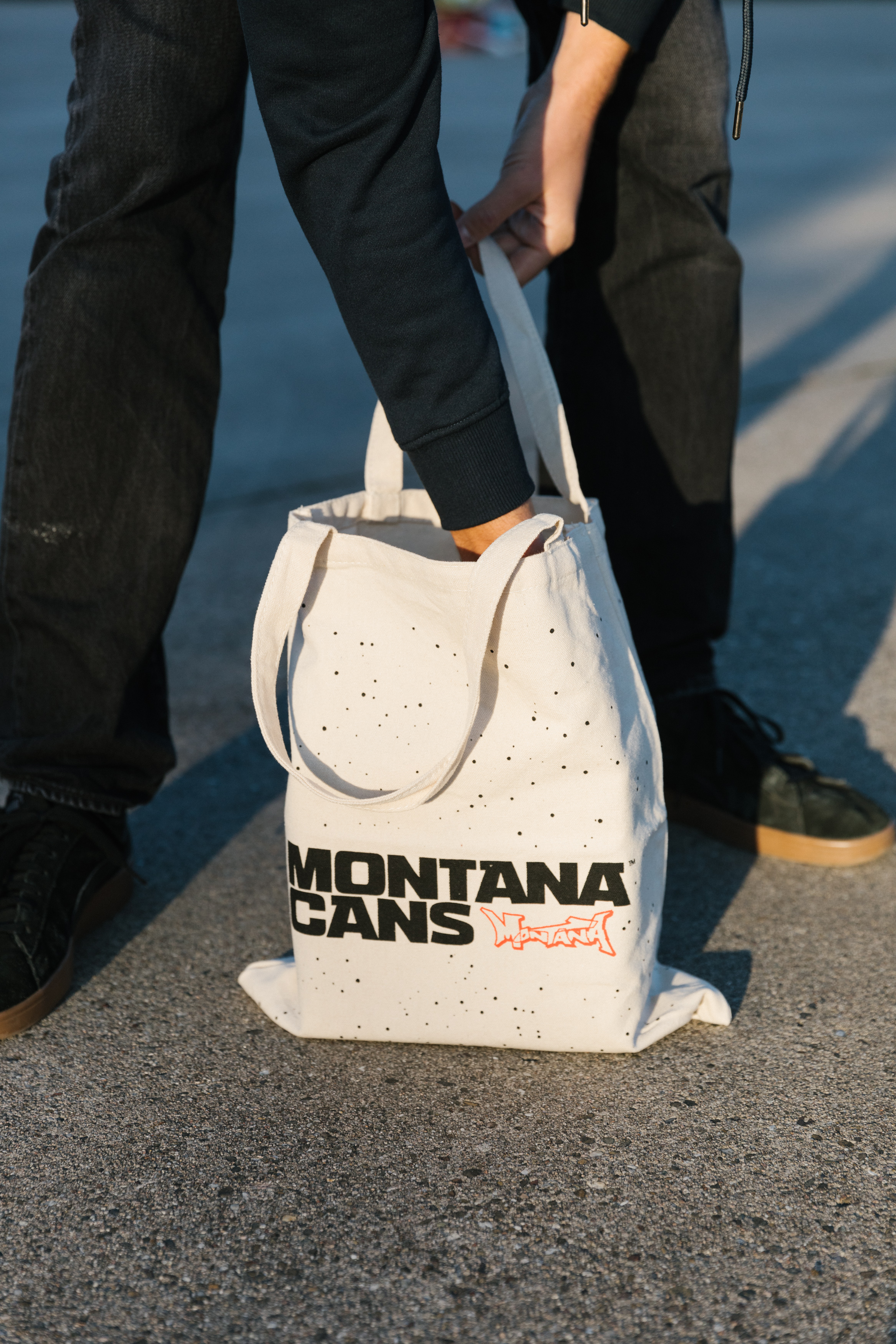 Montana Typo-Logo+Stars Cotton Bag - Natural