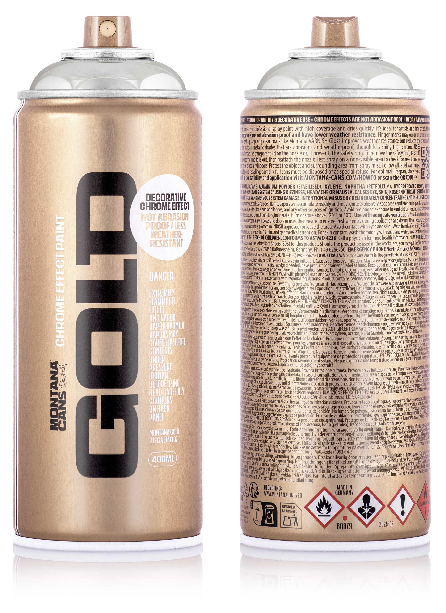 Montana GOLD 400ml - Chrome Effect Colors Montana GOLD 400ml - Chrome Effect Colors