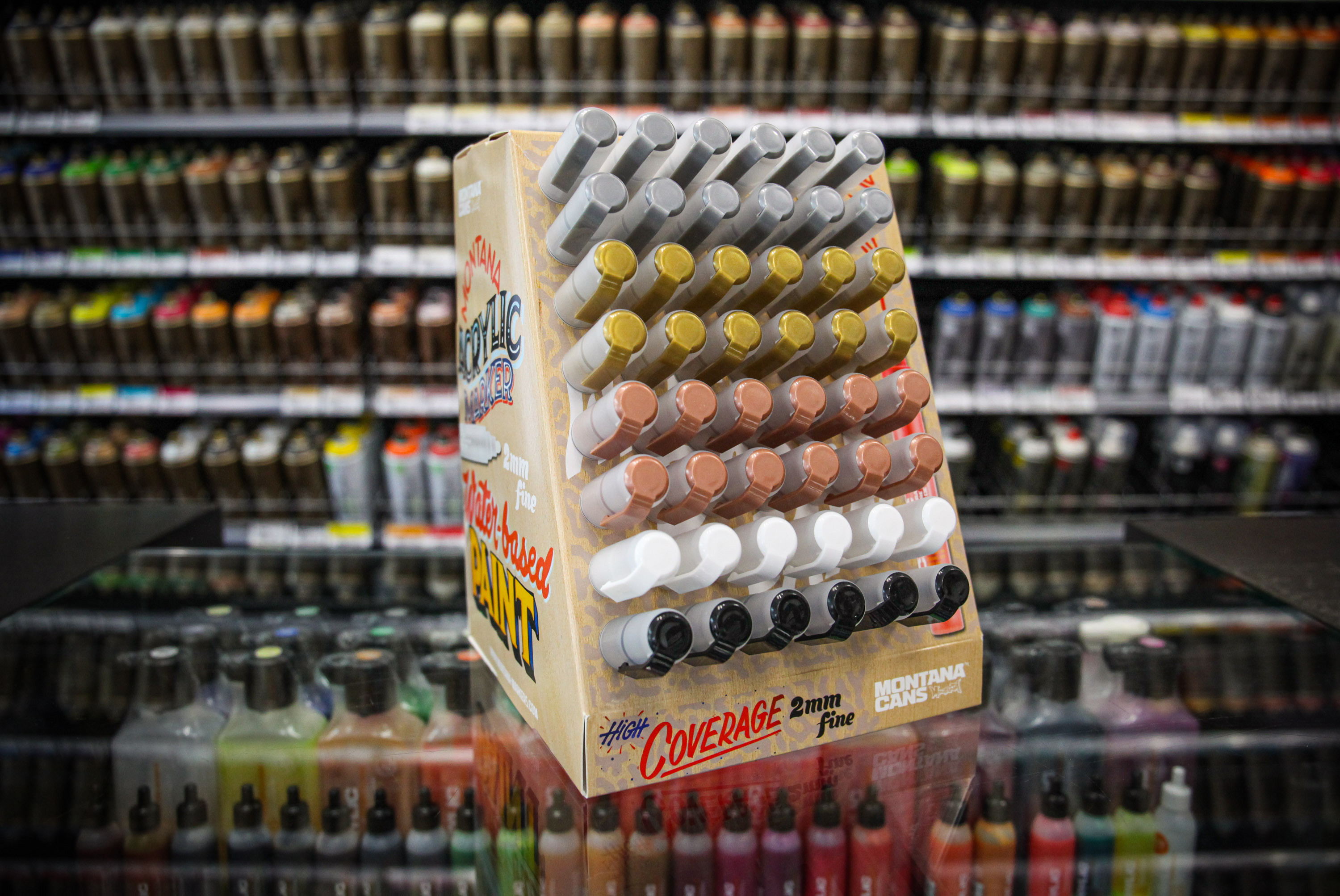 1909-Montana-ACRYLIC-Display-1685 Montana ACRYLIC Marker 2mm Action Display Metallic