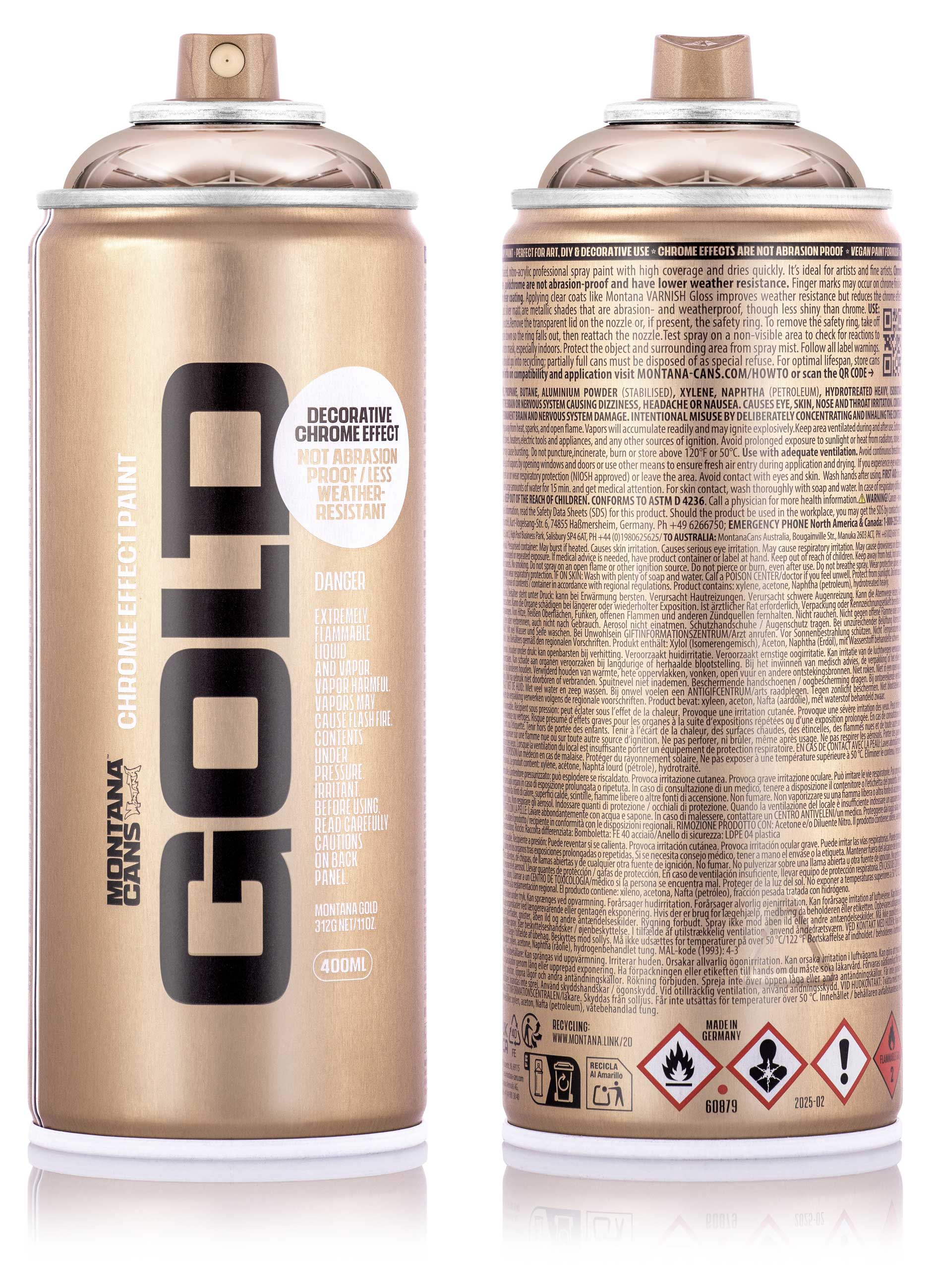 Montana GOLD 400ml - Chrome Effect Colors