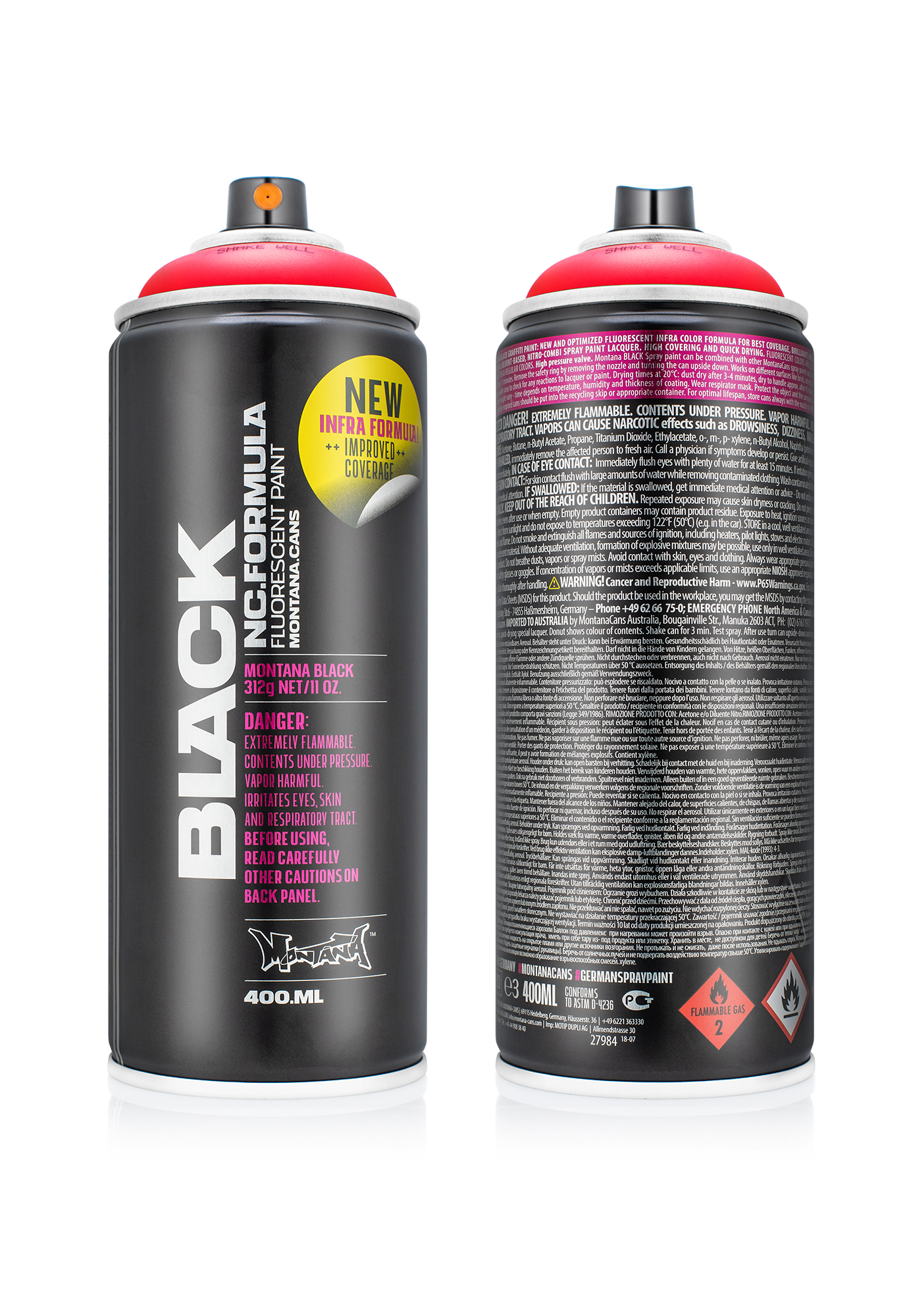 Montana BLACK Spray Paint 50ml 