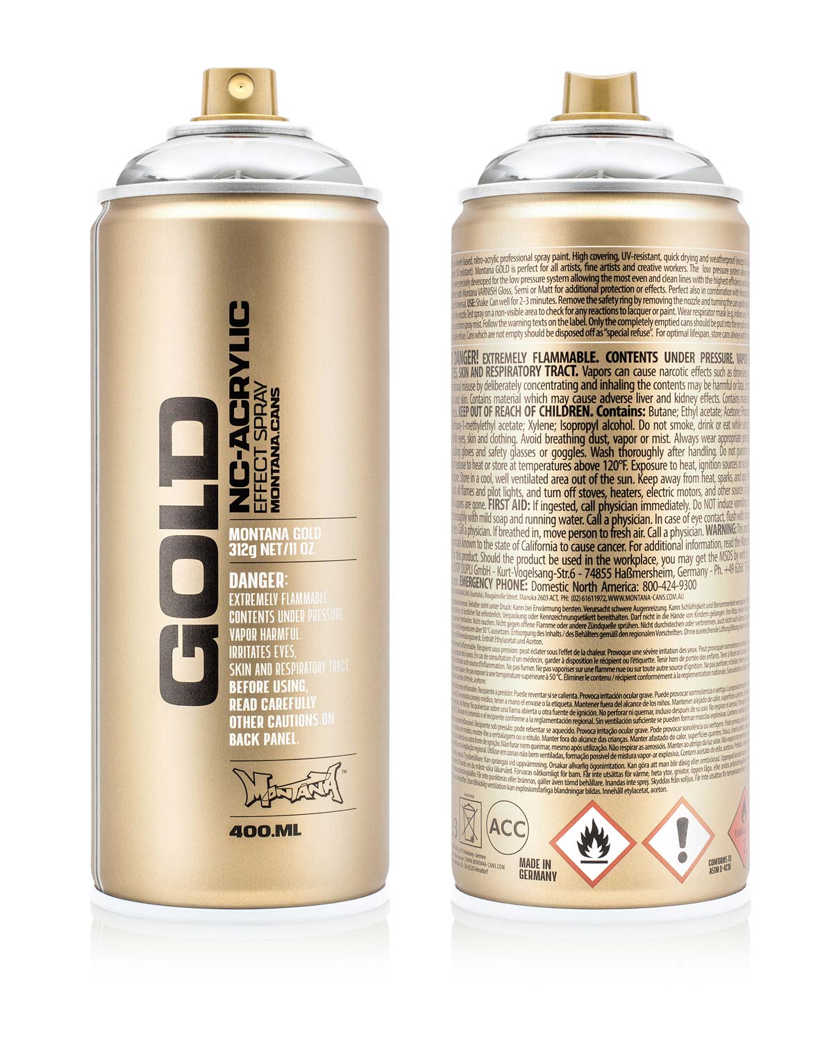 Montana GOLD 400ml - Chrome Effect Colors