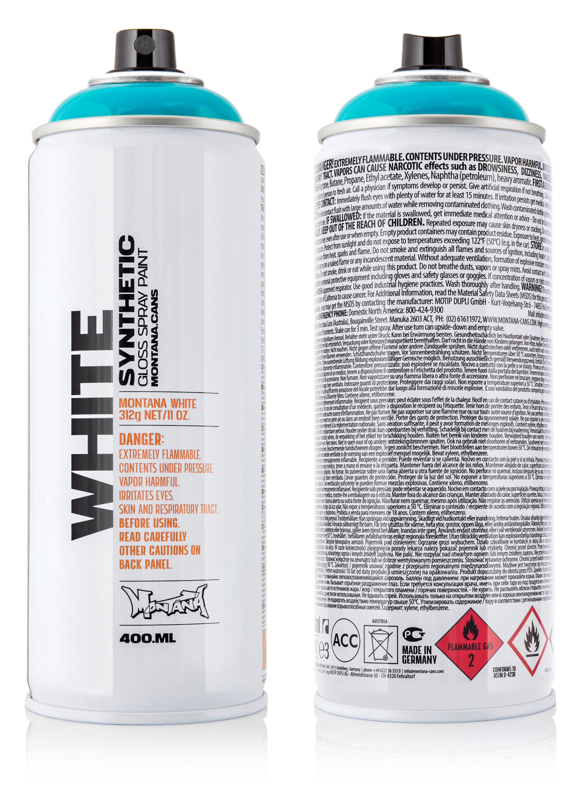 Montana White Spray Paint 400ml