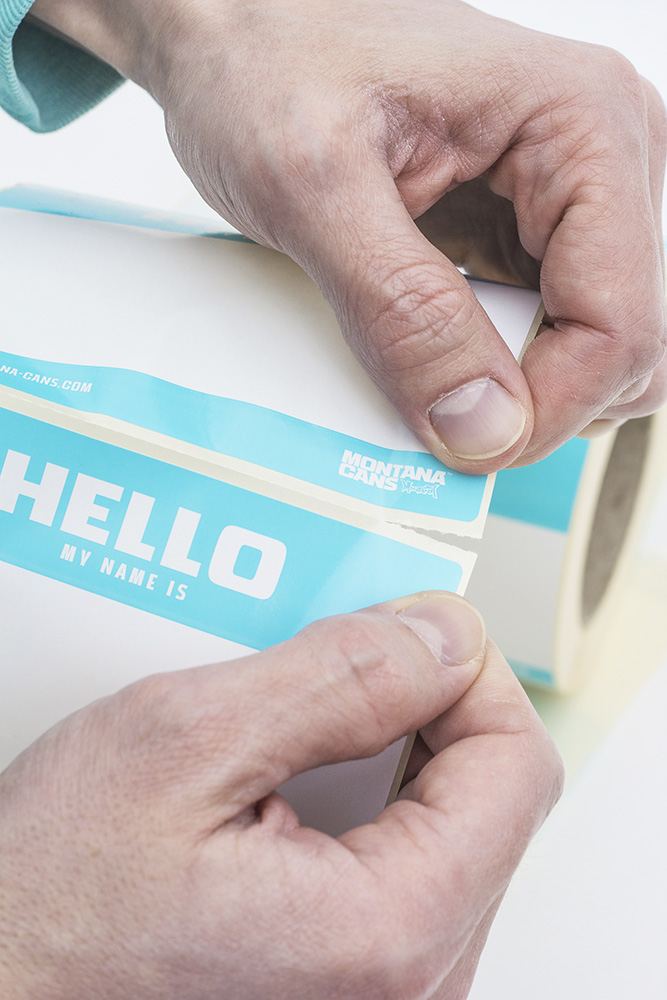 MONTANA-HELLOMYNAME-STICKER_MG_6414 Montana HELLO MY NAME Roll of Stickers