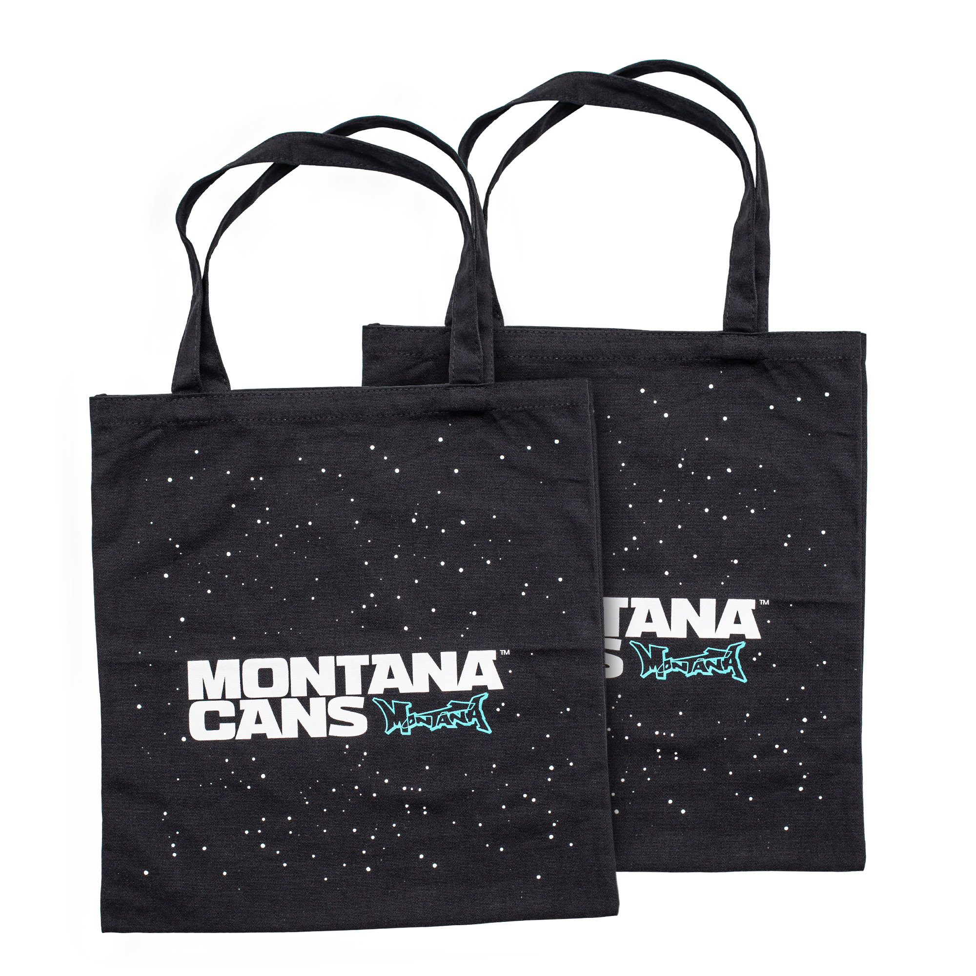 Montana Typo-Logo+Stars Cotton Bag - Black