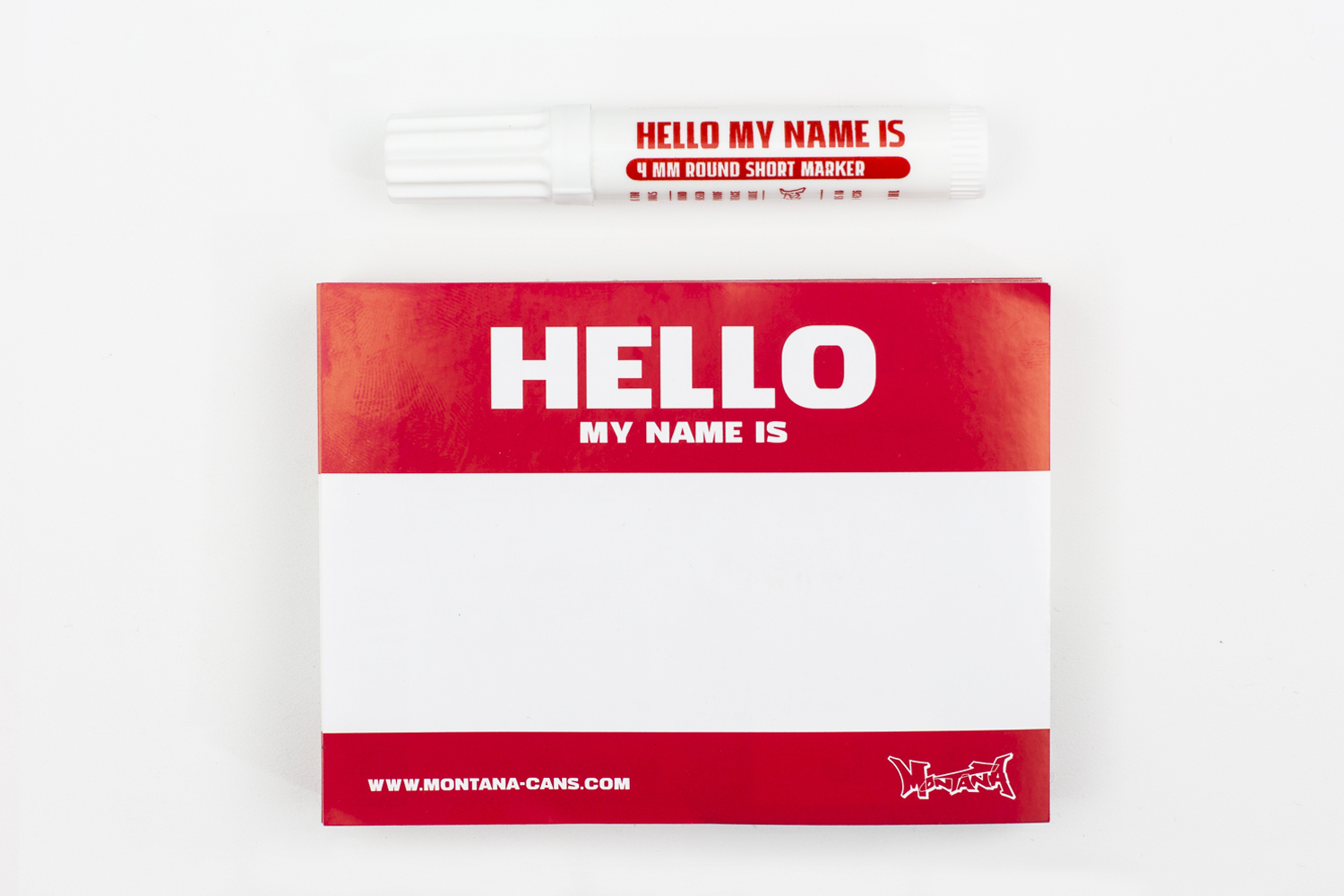 Montana „Hello my name is…“ Sticker Packs + Red & Light Blue