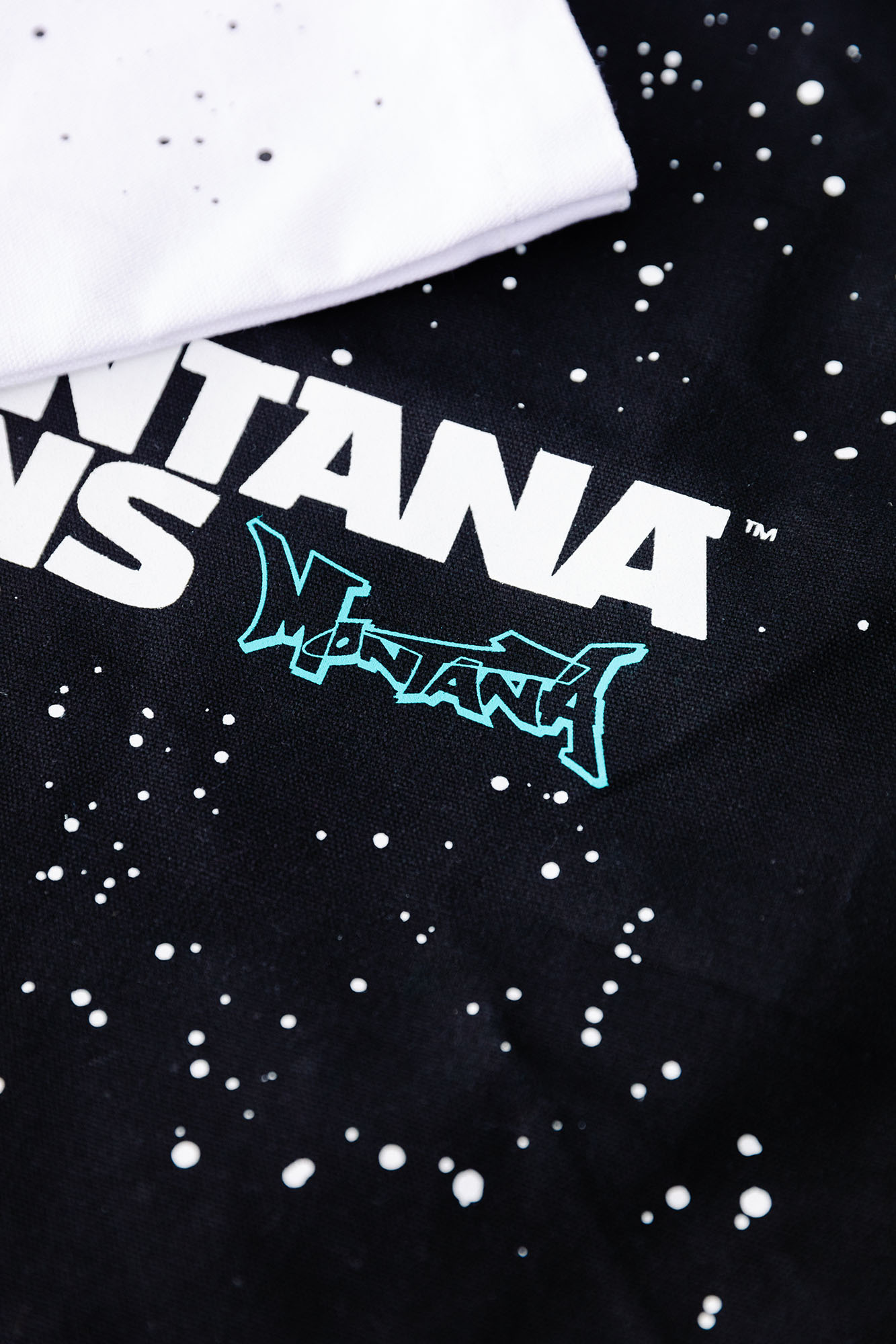 Montana Typo-Logo+Stars Cotton Bag - Black