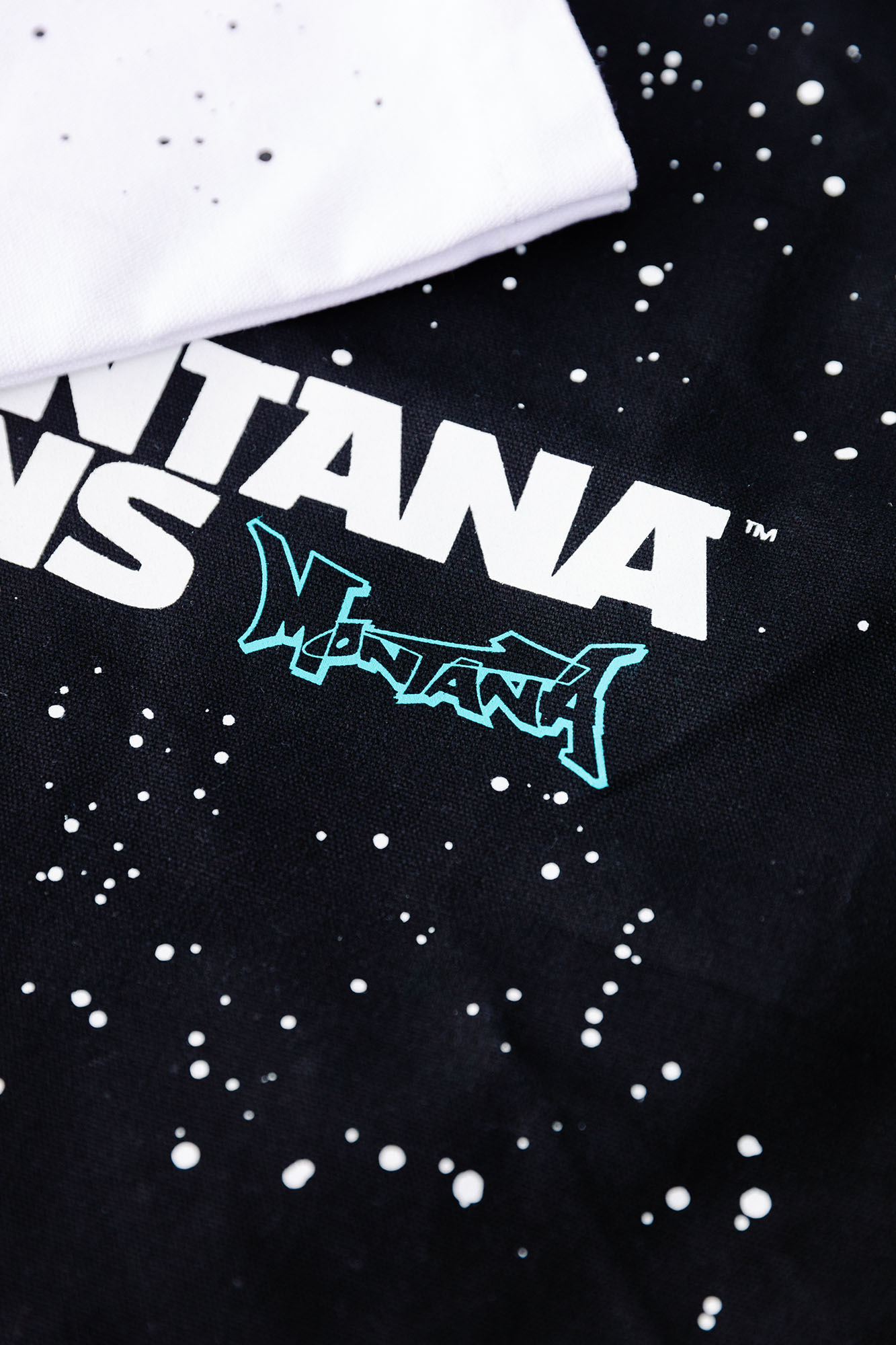 Montana Typo-Logo+Stars Cotton Bag - Black Montana Typo-Logo+Stars Cotton Bag - Black