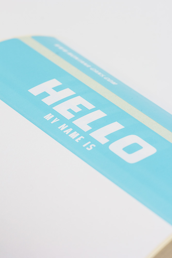 Montana HELLO MY NAME Roll of Stickers