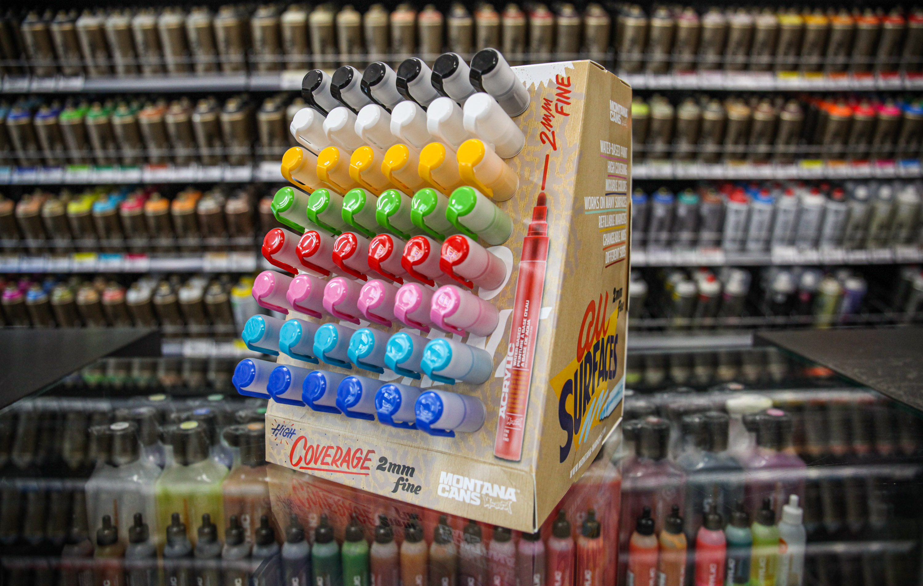 1909-Montana-ACRYLIC-Display-1688 Montana ACRYLIC Marker 2mm Action Display Basic