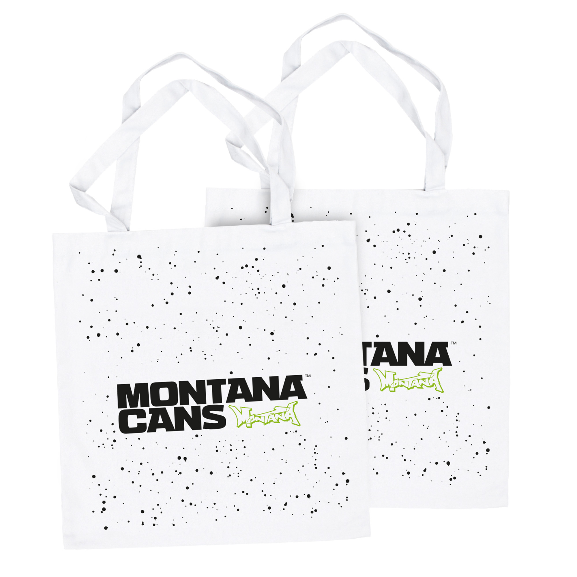 Montana Typo-Logo+Stars Cotton Bag - White