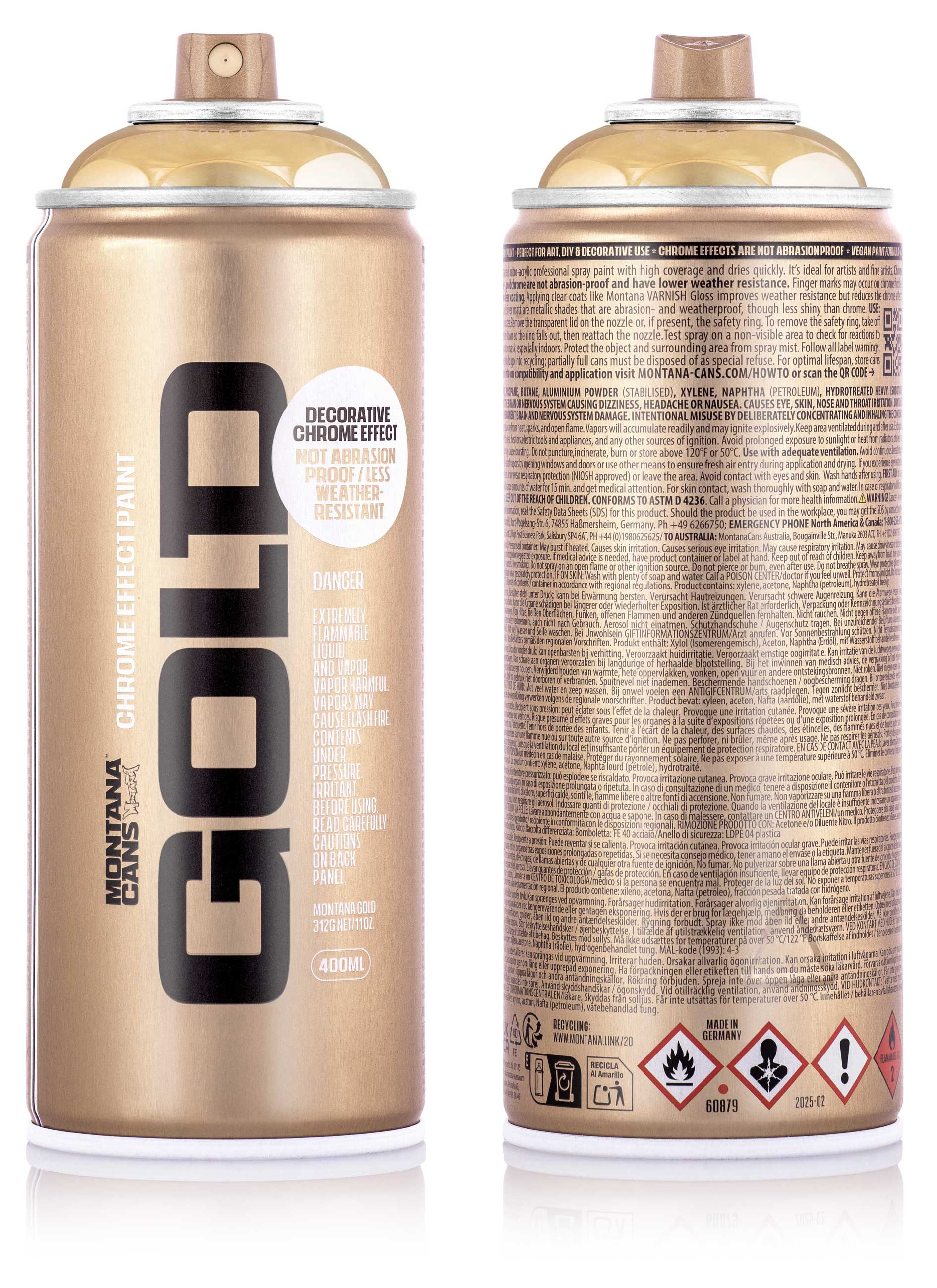 Montana GOLD 400ml - Chrome Effect Colors Montana GOLD 400ml - Chrome Effect Colors